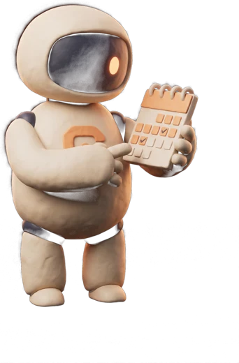 The Scheduler agent, pointing at a calendar