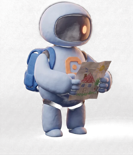 Blue Cleo reading a school letter